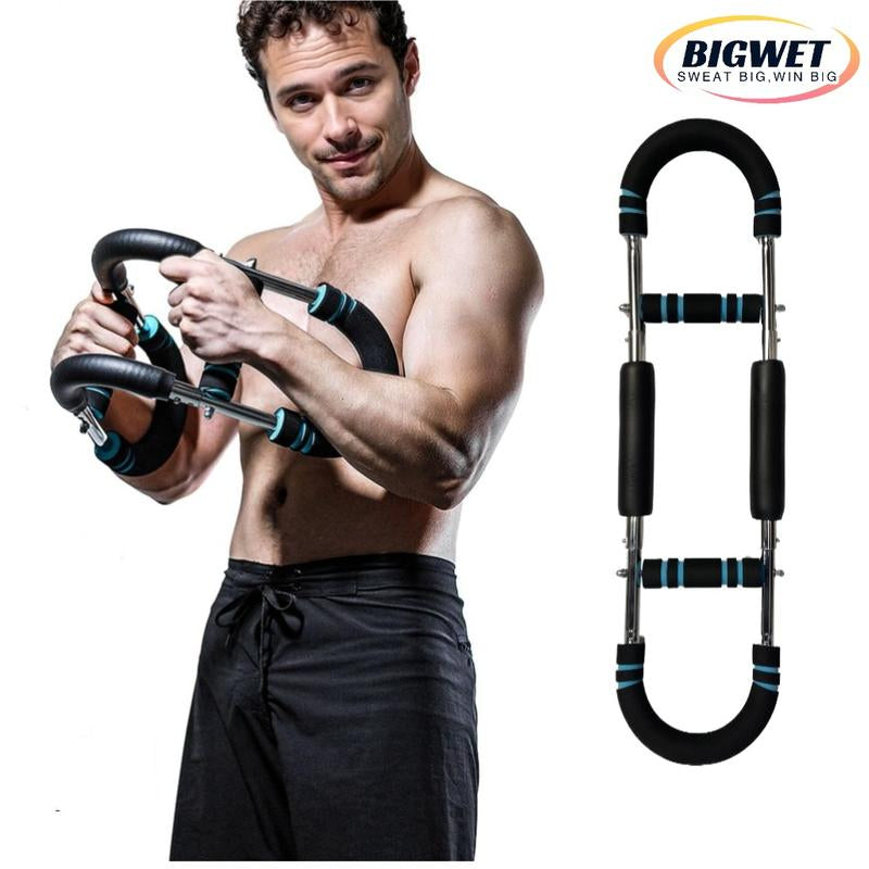 Bigwet Twister Arm Trainer 90-130 LBS Heavy-Duty Spring Resistance for Adjustable Detachable Spring Strength Training Bar for Triceps, Chest, Forearm, and Home Fitness Adductors Muscle Stomach Workout,Adjustable Hand Strengthening Trainer